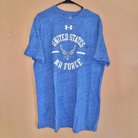 Under Armour Men's Loose Fit United Stated Air Force T-Shirt Tee Blue White - XL - Picture 4 of 8